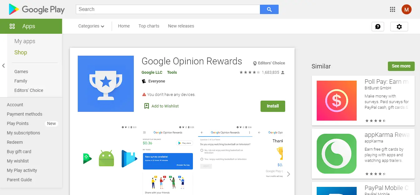 google opinion rewards pokemon go